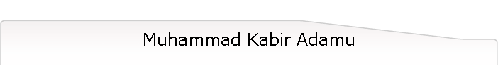 Muhammad Kabir Adamu