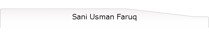 Sani Usman Faruq