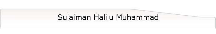 Sulaiman Halilu Muhammad
