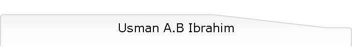 Usman A.B Ibrahim
