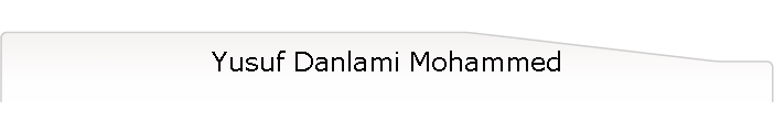 Yusuf Danlami Mohammed
